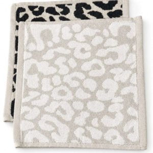 White & Beige Face Towel