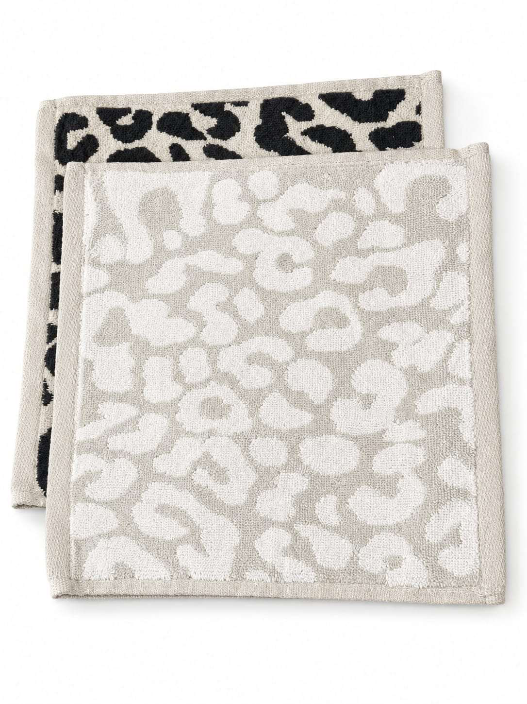 White & Beige Face Towel